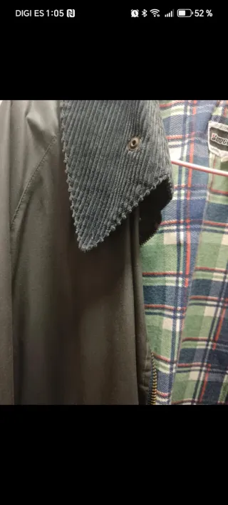 Parka con cuello de pana