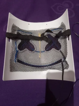 Máscara Marshmello LED Azul