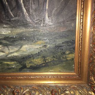 Pintura al óleo paisaje gran cuadro