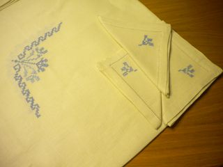 TOVAGLIA IN LINO+6 TOVAGLIOLI 114x176cm