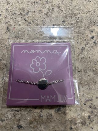 Pulsera MAMIJUX botón plata