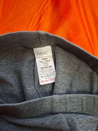 Leggings Next niña 3-4 años gris