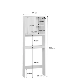 Estantería Mueble WC Madera