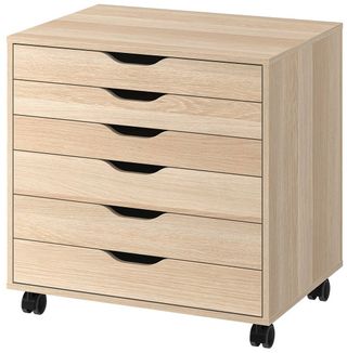 Cajonera ALEX con ruedas efecto roble