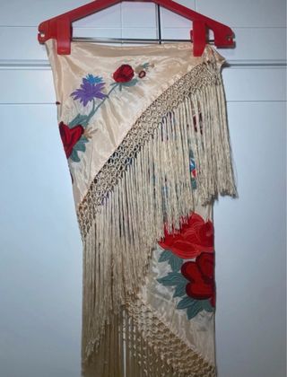 Mantoncillo Flamenco Rojo y Blanco