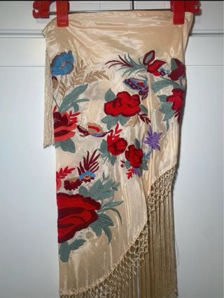 Mantoncillo Flamenco Rojo y Blanco