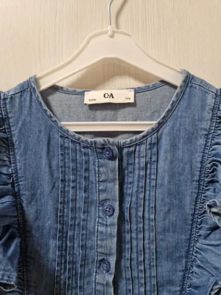 Vestido vaquero C&A niña. Talla 7años 122cm