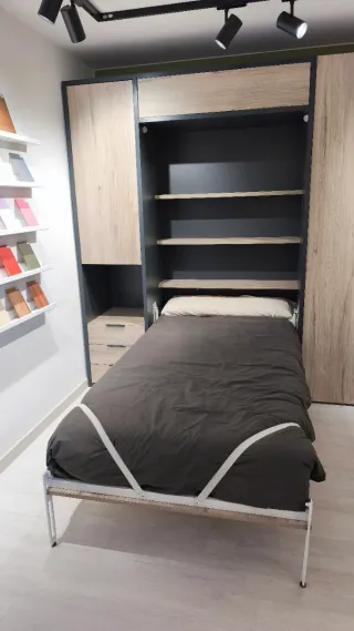 Cama Abatible 190x110 + Librería