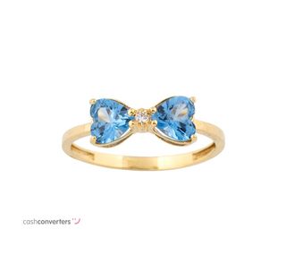 anillo oro 18k con piedra con circonita
