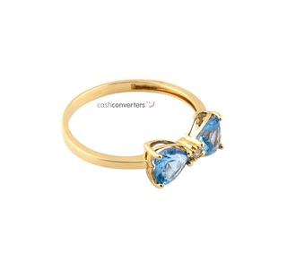 anillo oro 18k con piedra con circonita