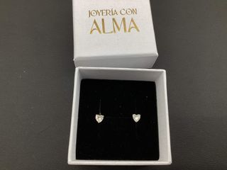 pendientes oro 18k con piedra