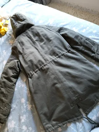 Parka verde mujer con capucha