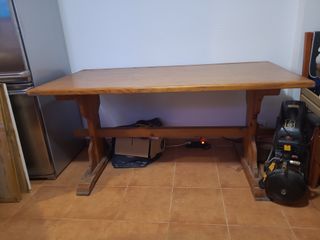 Mesa de madera maciza 160x80cm + 3 sillas