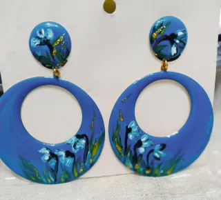 Pendientes flamenca dorados y rojos