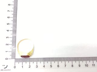 sello oro 18k con piedra con circonita