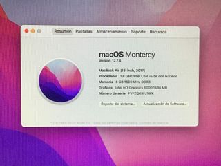 portatil apple apple macbook air core i5 1.8 13 (2017) (a1466)