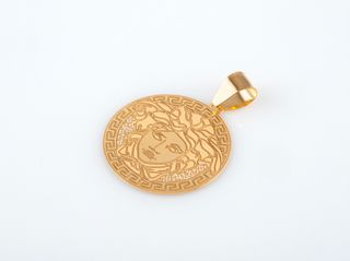 colgante oro 18k con piedra con circonita