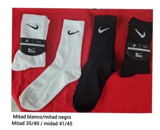 Calcetines Nike Blancos y Negros Talla 35-40 41-45