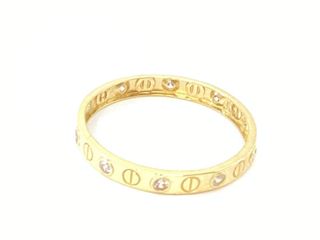 anillo oro 18k con piedra con circonita