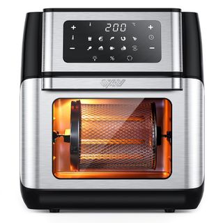 Innsky Freidora sin Aceite 10L, 1500W Freidora Aire con 10 Programas, Air Fryer con 6 Accesorios, Horno Aire Caliente, Deshidratar, Pantalla LED TÃ¡ctil, Temporizador, con Recetas
