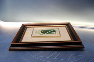 Stadium Casablanca. Esmalte de Ribaut enmarcado.