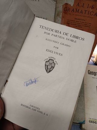 12 libros de estudios y escuela de años 1930-1939-1940-1955-1957-1962