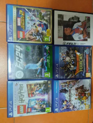 PS4 (PlayStation 4) Negra + Juegos y Mandos