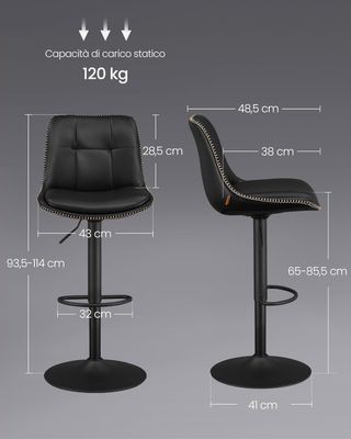 Conjunto De 2 Taburetes De Bar, Sillas De Bar Giratorias Ajustables En Altura, Flanela, Sillas De Cocina Con Respaldo Y Reposapiés, Comedor, Barra, Acero, Blanco Crema LJB195W02