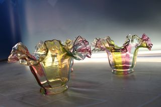 Antigua lámpara de araña en cristal de Murano. 3 brazos.