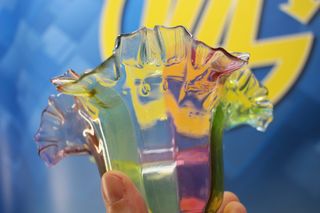 Antigua lámpara de araña en cristal de Murano. 3 brazos.