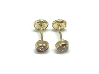 pendientes oro 18k con piedra
