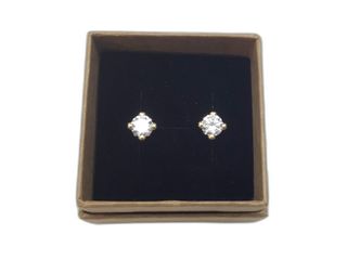 pendientes oro 18k con piedra