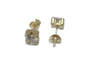 pendientes oro 18k con piedra