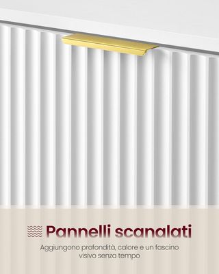 MAXE Colección - Zapatero Con 3 Balcones, Mueble Para Zapatos Estrecho Autoportante para Entrada, Con Puertas Ranuradas, para 18-24 Pares, Estilo Moderno de Mediados de Siglo, Blanco Nublado HSC30...