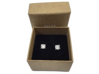 pendientes oro 18k con diamante de laboratorio