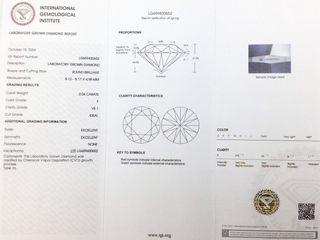 sello oro 18k con diamante de laboratorio