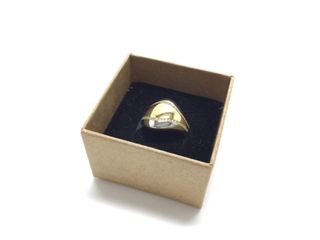 anillo oro 18k con piedra con circonita t. 1 (13,05 mm)