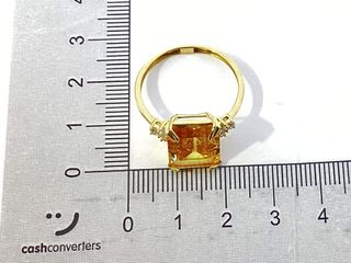 anillo oro 18k con piedra con circonita