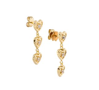 pendientes oro 18k con piedra