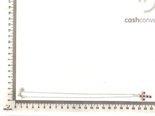 cadena plata 925mm con piedra con circonita 19 2.5cm