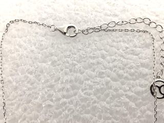 cadena plata 925mm con piedra con circonita 19 2.5cm