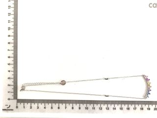 cadena plata 925mm con piedra con circonita 19 2.5cm