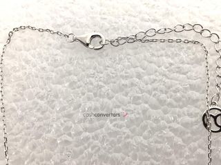 cadena plata 925mm con piedra con circonita 19 2.5cm