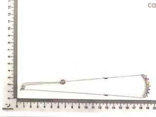 cadena plata 925mm con piedra con circonita 19 2.5cm