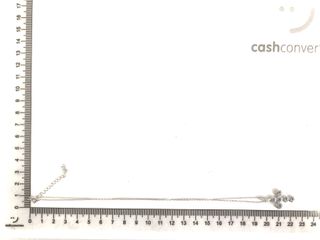 cadena plata 925mm con piedra con circonita 19 2.5cm