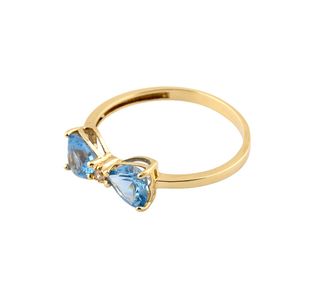 anillo oro 18k con piedra con circonita