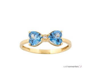 anillo oro 18k con piedra con circonita