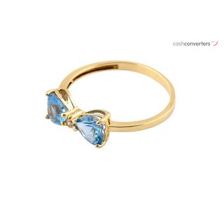 anillo oro 18k con piedra con circonita