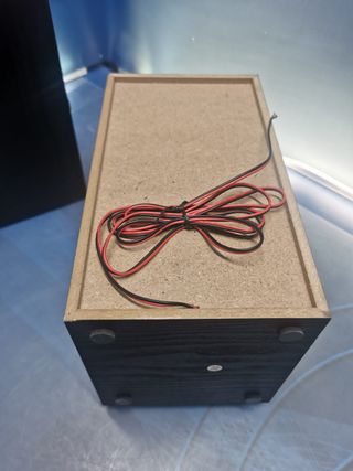 Altavoces Basic, negros, madera, 14x17x26 cm 10w