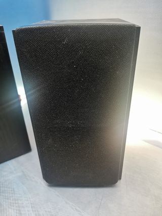 Altavoces Basic, negros, madera, 14x17x26 cm 10w